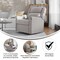Flash Furniture Cash Swivel Glider Rocker Recliner Chair, Manual 360 Degree Swivel Recliner, Light Gray Upholstery CY-RAC-536-LTGRY-GG - alternate 4